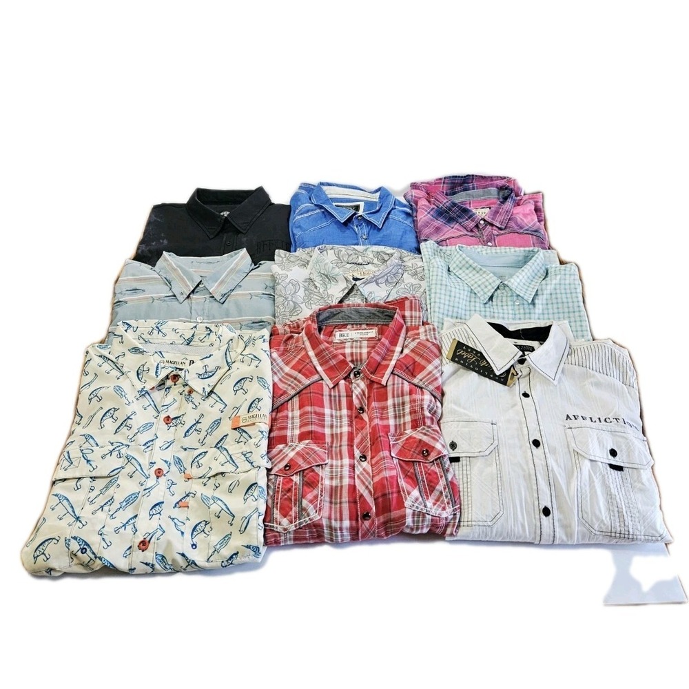 Affliction, Buckle, Huk, BKE Long Sleeved T-shirt Lot Men's Sizes XL-3XL